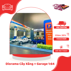 Diorama Cây Xăng + Garage 1:64