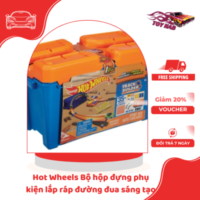 Hot Wheels Bộ hộp đựng phụ kiện lắp ráp đường đua sáng tạo