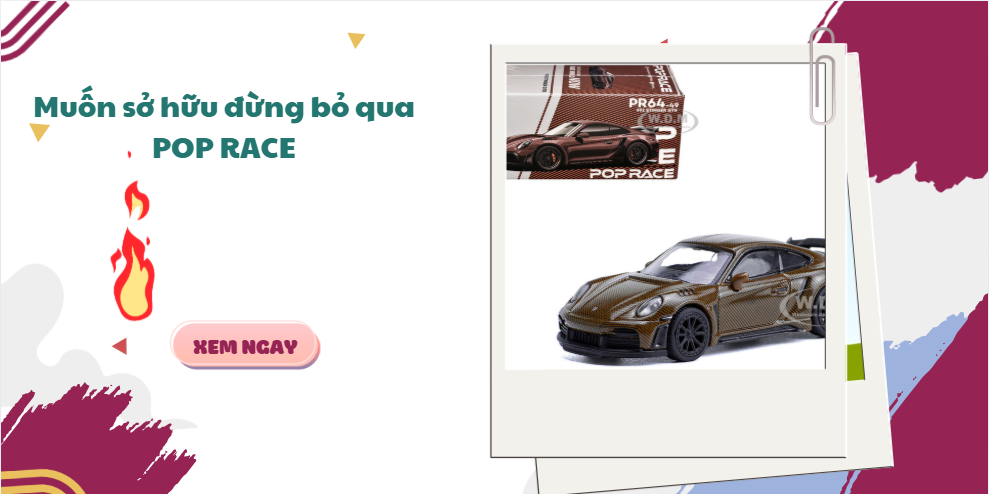 Mô hình Pop Race BMW carbon nâu tỉ lệ 1:64