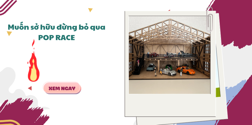 Pop Race Big Box với gara mô phỏng