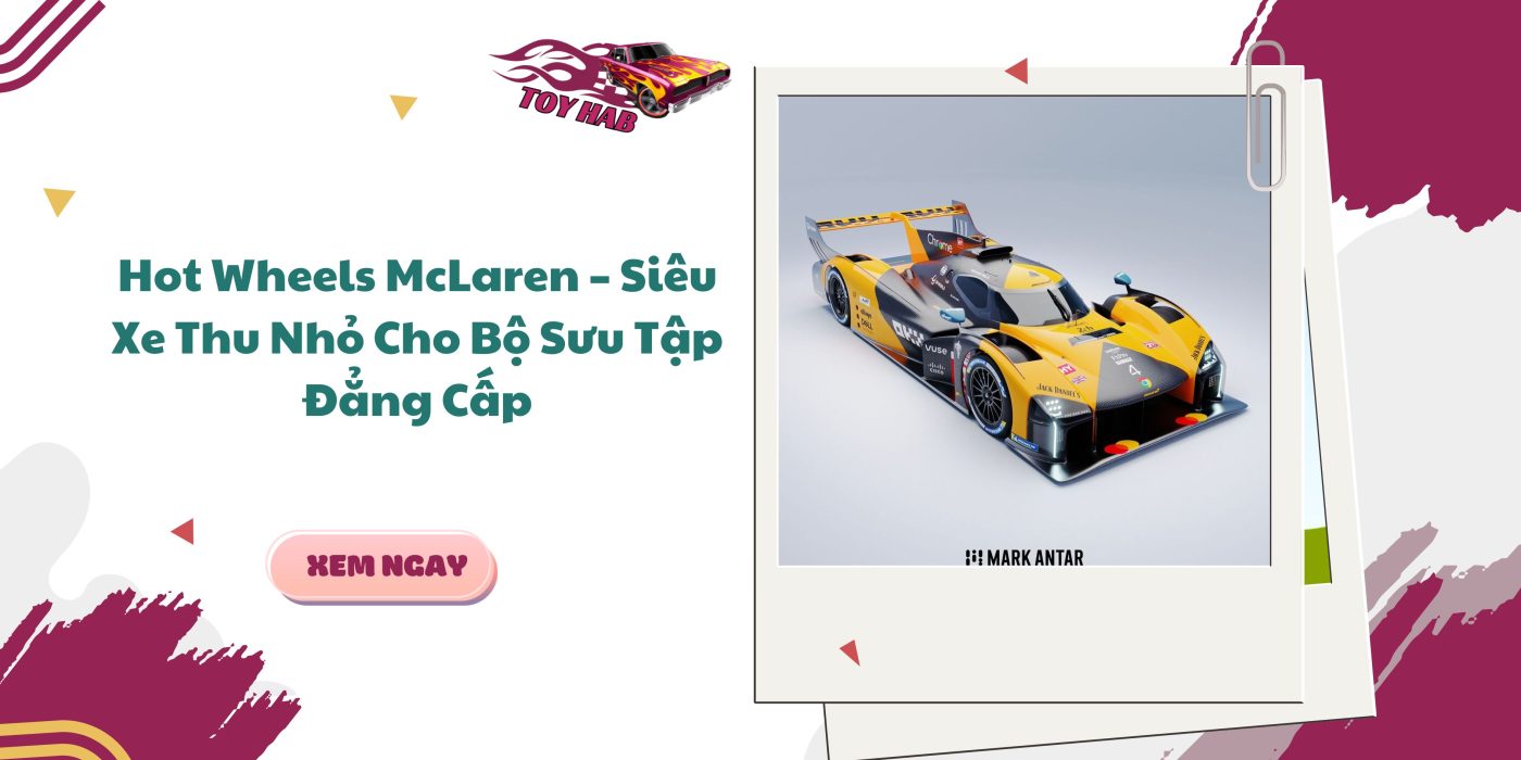 Mô hình xe Hot Wheels McLaren vàng đen chính hãng – Toy Hab