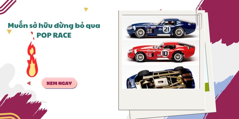 Mô hình xe đua Hot Wheels cổ điển màu xanh và đỏ, chi tiết khung gầm tinh xảo – Toy Hab