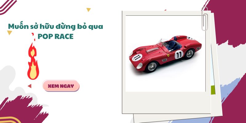 Mô hình xe Hot Wheels Ferrari cổ điển màu đỏ chính hãng Toy Hab