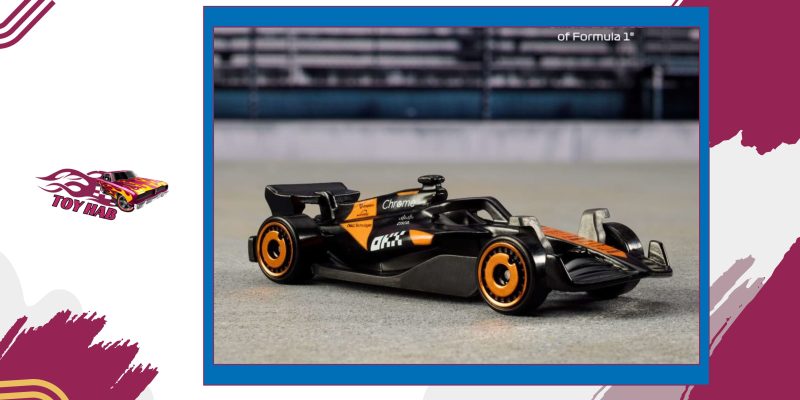 Mô hình xe Hot Wheels F1 màu đen cam, thiết kế chi tiết – Toy Hab
