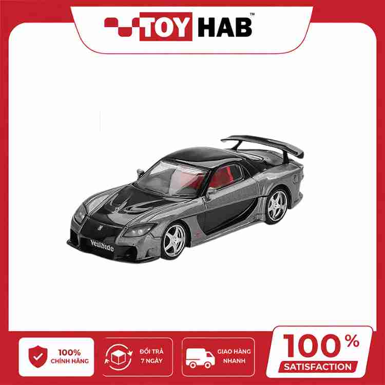mazda-rx7-fd3s-veilside-fortune-grey-black-1-64 Mô hình xe độ Mazda RX-7 VeilSide Fortune 1:64 JDM | MGT01057