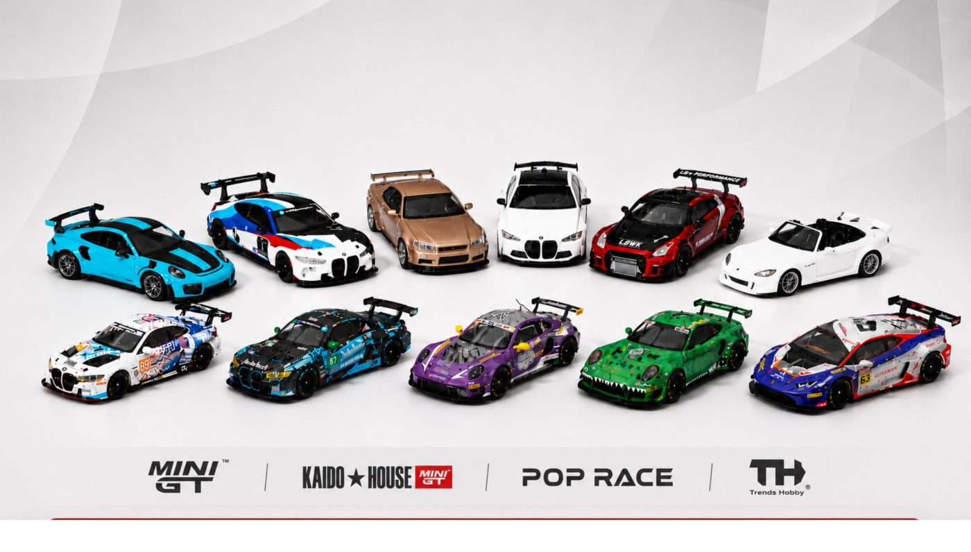 Dàn xe mô hình tĩnh tỉ lệ 1:64 chính hãng từ Mini GT, Inno64 và Pop Race tại Toy Hab.