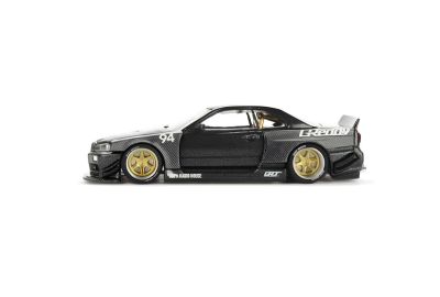 mini-gt-kaido-house-khm0222-nissan-skyline-gtr-r34-greddy-v2-carbon-black-mat-ben.jpg Mặt bên mô hình Mini GT x Kaido House KHMG222 Nissan Skyline GT-R R34 Kaido Works GReddy V2 Carbon Black tỉ lệ 1:64