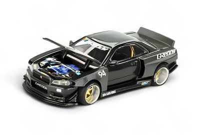 mini-gt-kaido-house-khm0222-nissan-skyline-gtr-r34-greddy-v2-carbon-black-mo-nap-capo.jpg Mô hình Mini GT x Kaido House KHMG222 Nissan Skyline GT-R R34