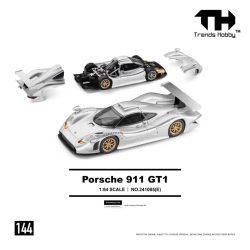 Porsche 911 GT1 1998 Silver 1:64